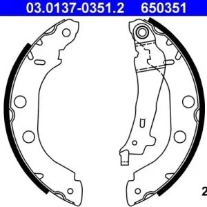 Jarrukenkäsarja ATE 03013703512 - Nissan, Renault Kangoo | Alennettu hinta