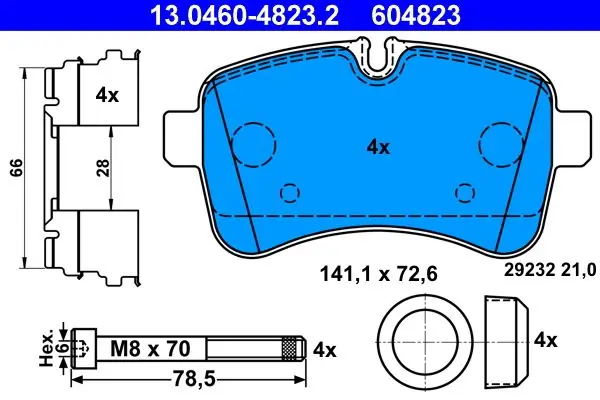 Varastossa | Jarrupala, levyjarru ATE 13.0460-4823.2 – IVECO