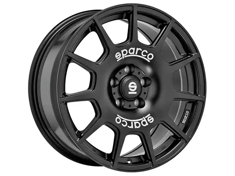 Sparco Terra Matt Black White Lettering J8 R18 5X120 ET45 CB65.1 | Helppo palautus