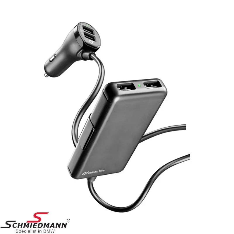 12-24V USB-sovitin 7,2a 4 ulostuloa - Varasto vähissä