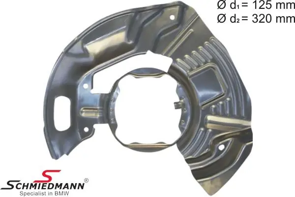 Brake protection plate front - Left side 34111162955 34 11 1 162 955 1162955 - Hanki nyt