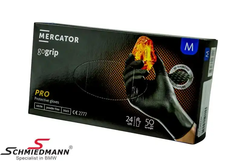 Nitriilikäsineet, GoGrip musta, 50kpl. M | Tehtaalta suoraan