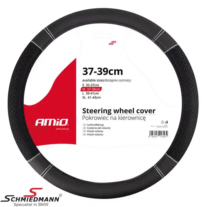 Ohjauspyörän suojus, Ø37-39cm, musta - SWC-20 | Hyvin arvioitu